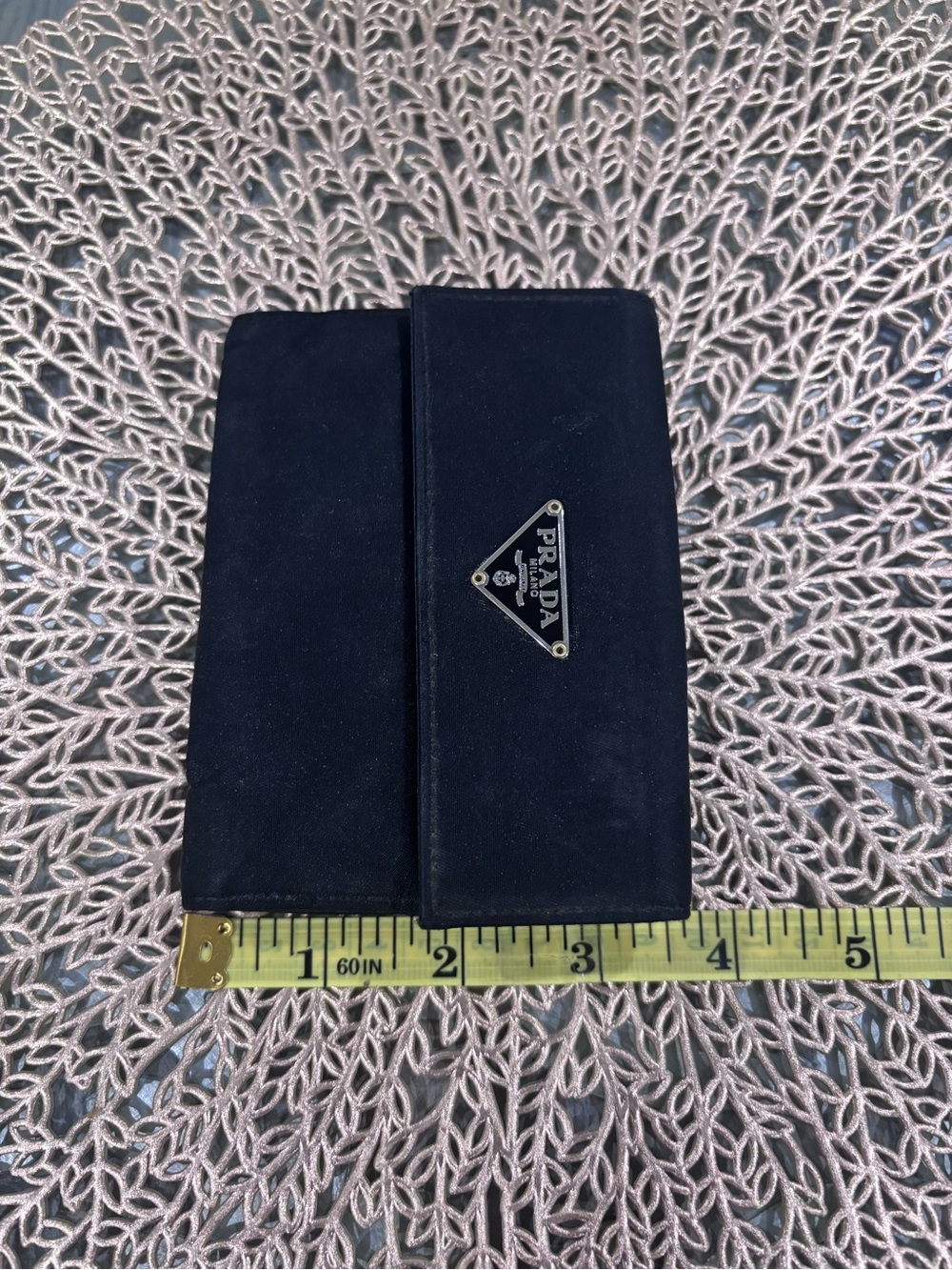 Prada Black Nylon Triangular Logo Wallet - Picture 2 of 9